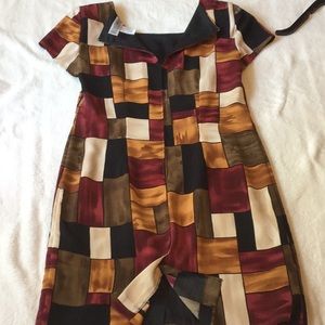 Jessica Howard multi color abstract print dress